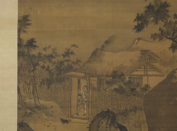 明王世昌俯瞰激流圖　軸