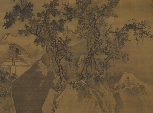 明王世昌俯瞰激流圖　軸