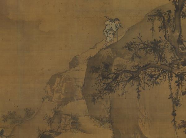 明王世昌俯瞰激流圖　軸