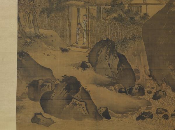 明王世昌俯瞰激流圖　軸