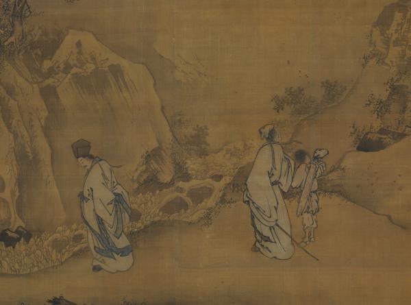 明王世昌俯瞰激流圖　軸