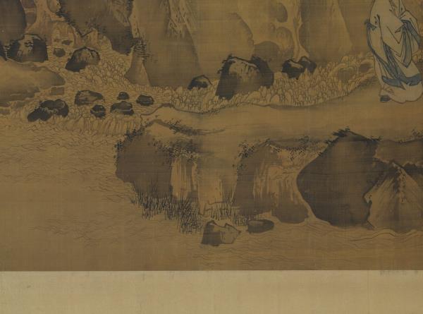 明王世昌俯瞰激流圖　軸