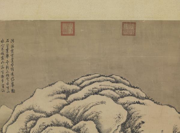 清唐岱孫祜合倣李唐寒谷先春　軸