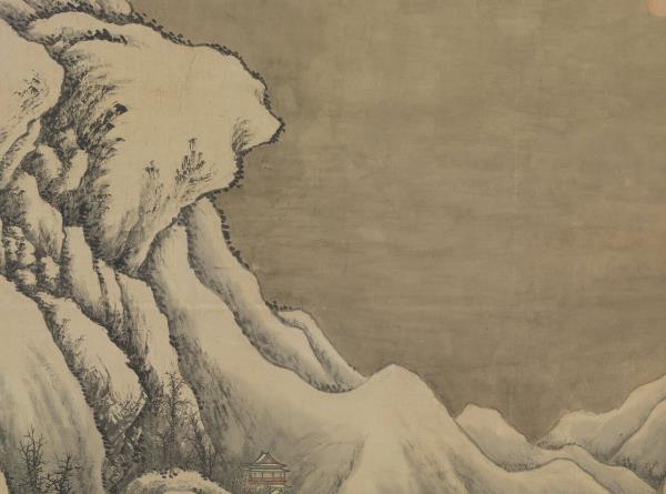 清唐岱孫祜合倣李唐寒谷先春　軸