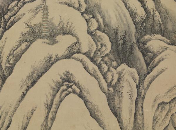 清唐岱孫祜合倣李唐寒谷先春　軸