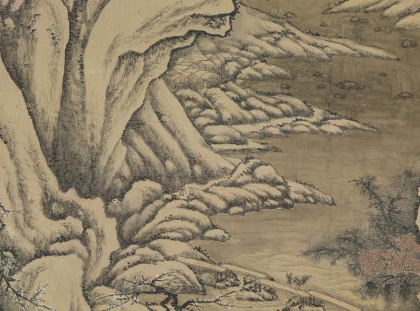 清唐岱孫祜合倣李唐寒谷先春　軸