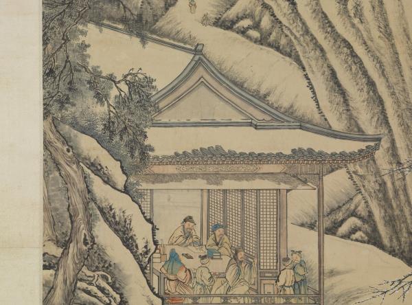 清唐岱孫祜合倣李唐寒谷先春　軸