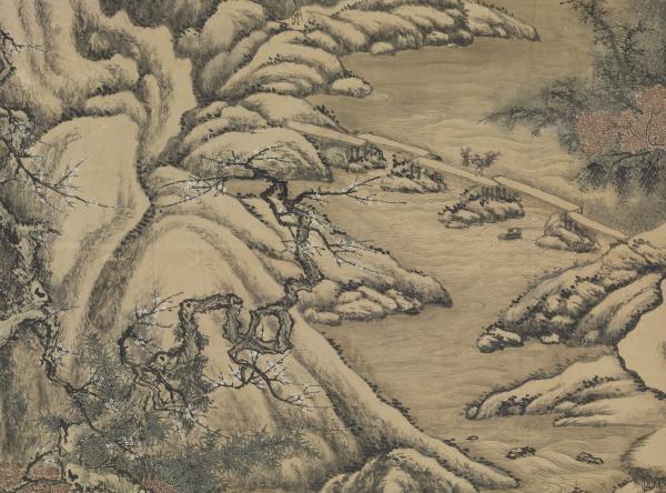 清唐岱孫祜合倣李唐寒谷先春　軸