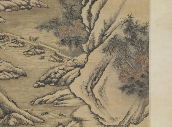 清唐岱孫祜合倣李唐寒谷先春　軸