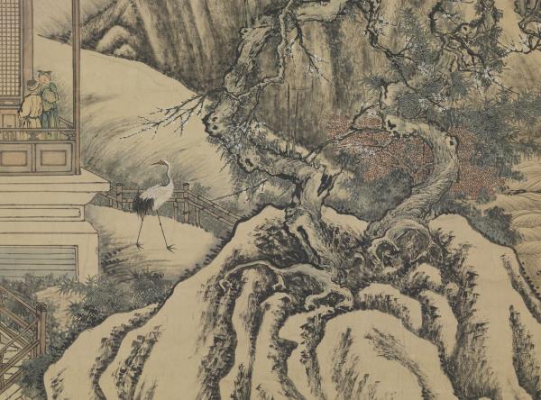 清唐岱孫祜合倣李唐寒谷先春　軸