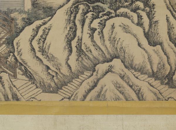 清唐岱孫祜合倣李唐寒谷先春　軸