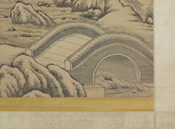 清唐岱孫祜合倣李唐寒谷先春　軸