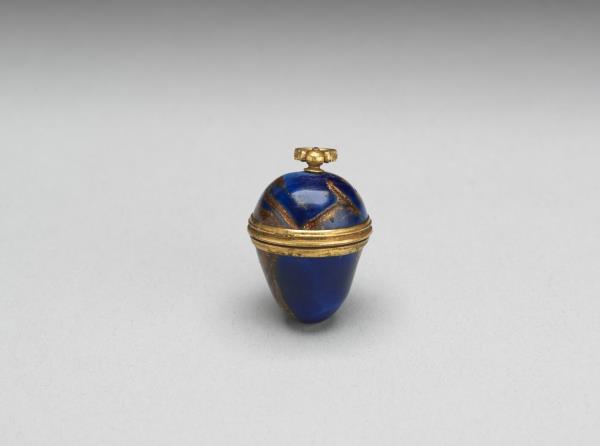 西洋藍地灑金星玻璃瓶