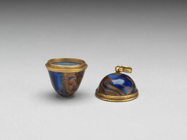 西洋藍地灑金星玻璃瓶