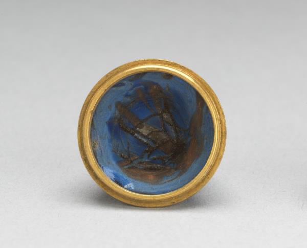 西洋藍地灑金星玻璃瓶