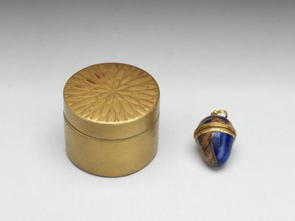 西洋藍地灑金星玻璃瓶