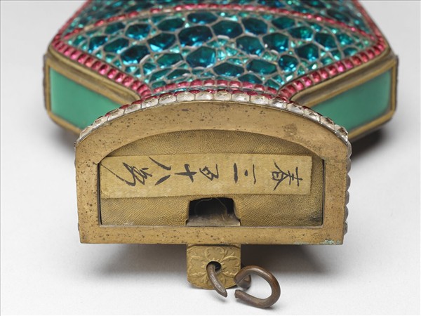 銅胎嵌料鑲錶轎瓶