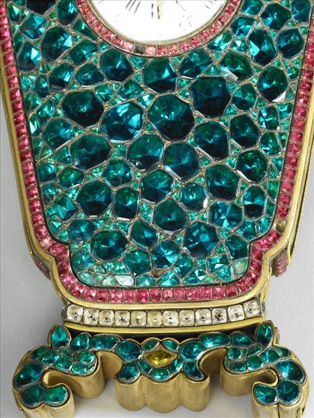 銅胎嵌料鑲錶轎瓶