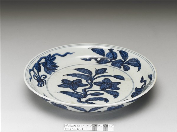 青花花果紋盤