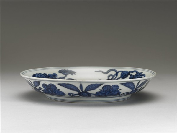 青花花果紋盤