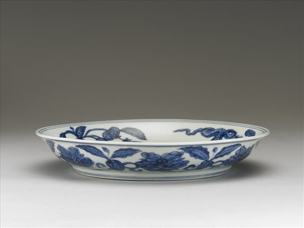 青花花果紋盤