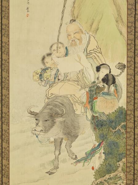 清錢慧安人物十二屏風　蒲觴滌氛