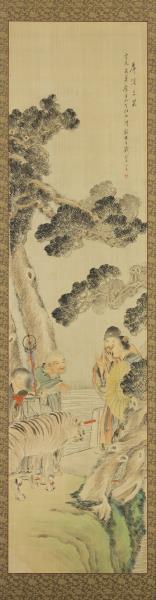 清錢慧安人物十二屏風　蒲觴滌氛