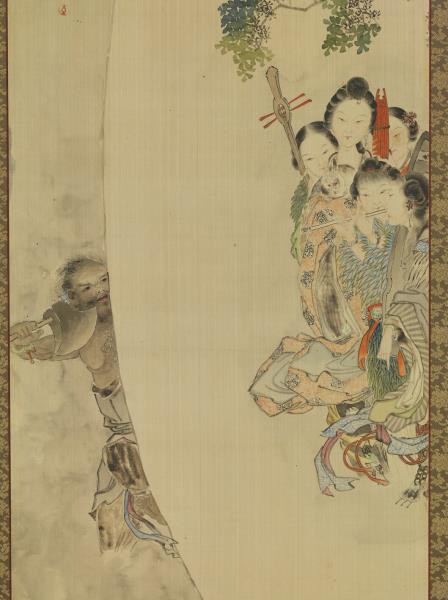 清錢慧安人物十二屏風　蒲觴滌氛