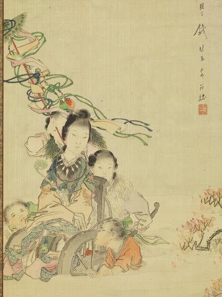 清錢慧安人物十二屏風　富貴壽考