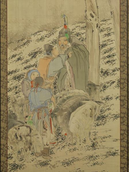 清錢慧安人物十二屏風　富貴壽考