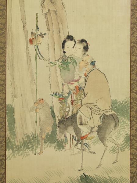 清錢慧安人物十二屏風　富貴壽考