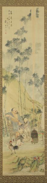 清錢慧安人物十二屏風　富貴壽考