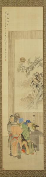 清錢慧安人物十二屏風　富貴壽考