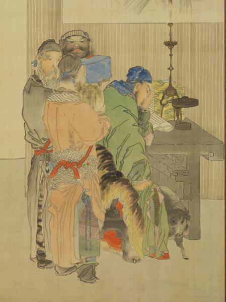 清錢慧安人物十二屏風　富貴壽考