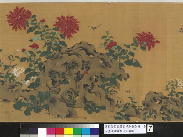五代後蜀滕昌祐蝶戲長春圖　卷