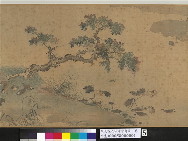 宋晁說之秋渚聚禽圖　卷