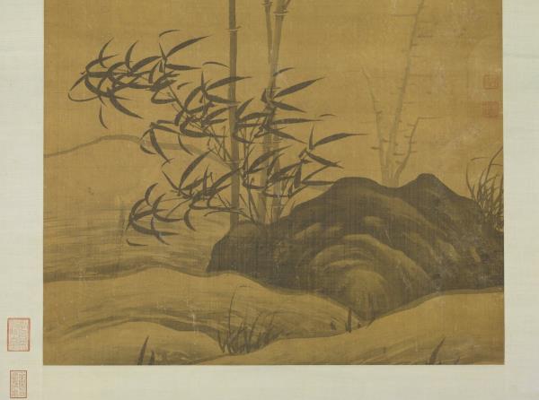 元顧安畫墨竹　軸