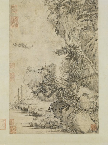 元薩都剌嚴陵釣臺圖　軸