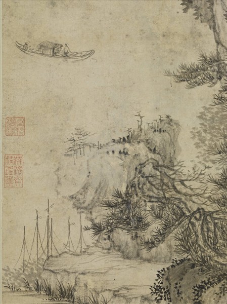 元薩都剌嚴陵釣臺圖　軸