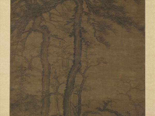 元曹知白雙松圖　軸