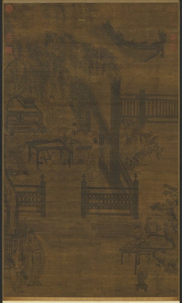 元人畫春堂琴韻　軸