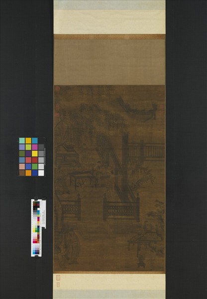 元人畫春堂琴韻　軸