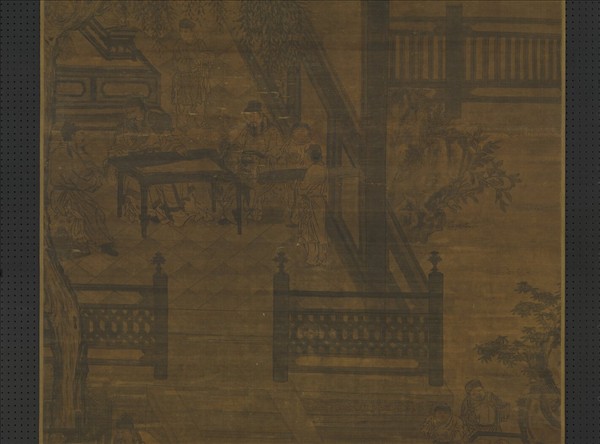 元人畫春堂琴韻　軸