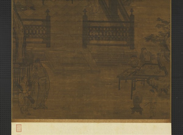 元人畫春堂琴韻　軸