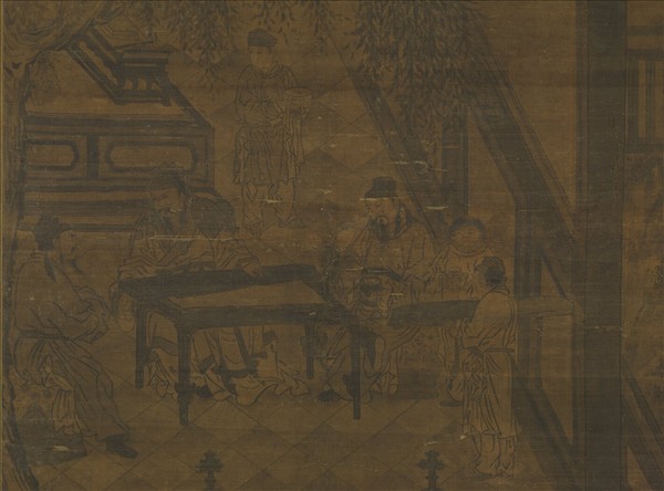 元人畫春堂琴韻　軸