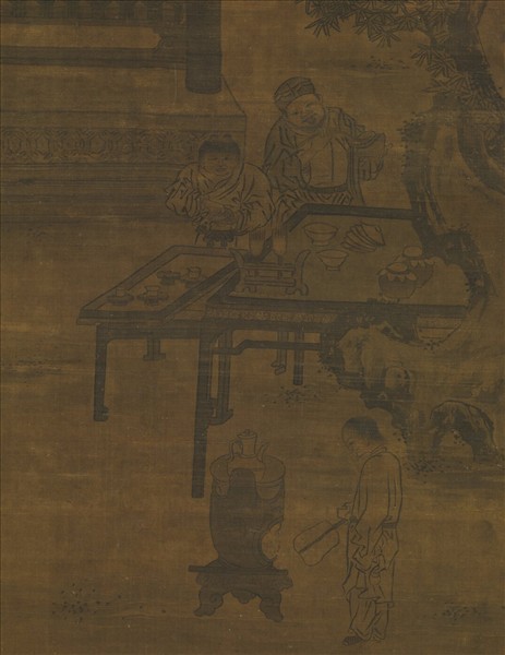 元人畫春堂琴韻　軸