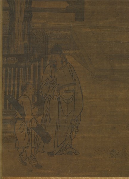 元人畫春堂琴韻　軸