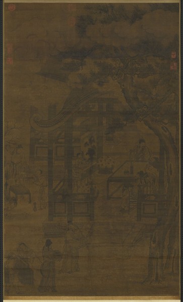 元人畫冬室畫禪　軸