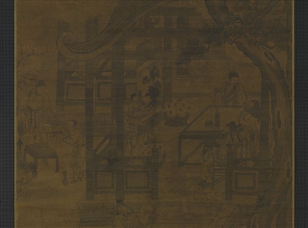 元人畫冬室畫禪　軸