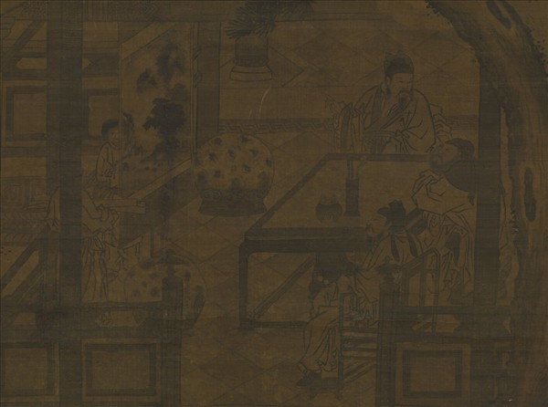 元人畫冬室畫禪　軸